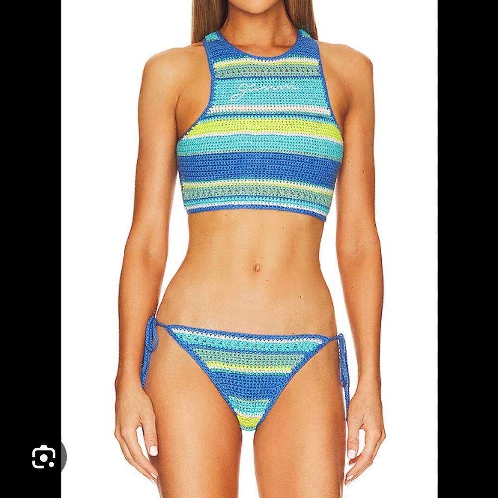ISO Ganni Crochet Bikini - Blue Curacao